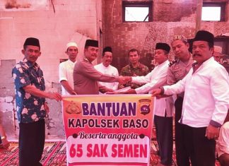 DARUL ULYA TERBAKAR, KAPOLSEK BASO GELAR JUMAT SEDEKAH