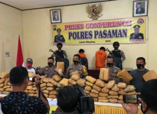 Bermula dari Tabrakan, Ternyata Pelaku Bawa 102 Kg Ganja Kering