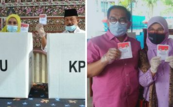 Pilkada Tanah Datar Digelar, Dua Calon Bupati Salurkan Hak Suara di Tempat Berbeda