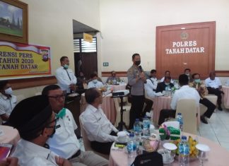 Konfrensi Pers Digelar, Gangguan Kamtibmas Turun di Tanah Datar