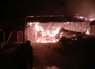 Satu Unit Huller Terbakar, Kerugian Diperkirakan Mencapai Rp.500,- Juta