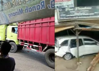 Diduga Rem Truk Hino Blong, Kecelakaan Beruntun Terjadi di Balai Tangah Lintau Buo Utara