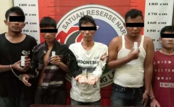 Kampung Narkoba Digrebek, Satu Pengedar dan Empat Pengguna Diamankan Polisi