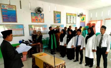 Usai Dilakukan Penyaringan Peserta, Panwascam Sungayang Lantik Lima Anggota PKD
