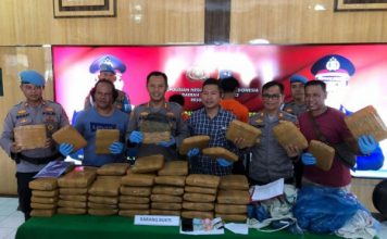 Sempat Kejar-kejaran, Polisi Tangkap Dua Pelaku dan 77 Paket Besar Ganja Kering