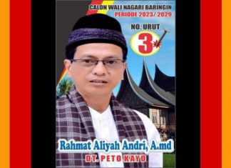 Rahmat Aliyah Andri, AMd, Tokoh Muda Ninik Mamak Pantas Pimpin Nagari Baringin