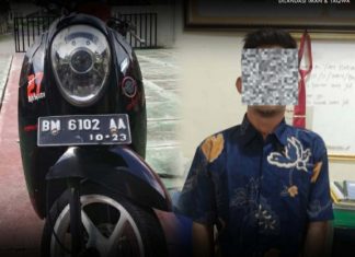 Curi Sepeda Motor Scoopy, Seorang Pria dan Barang Bukti Diamankan Polisi