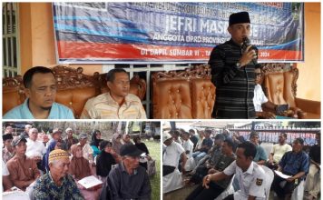 Jumpa Masyarakat Bukit Gombak, Legislator Jefri Masrul Sosialisasikan Perda No.03 Tahun 2023