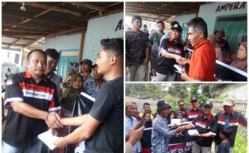 Tampil Beda Serahkan Bantuan, MIXI Sumbar Berikan Bantuan Langsung Orang Per Orang