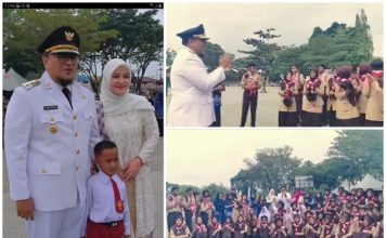 Usai Upacara Peringatan HUT RI ke 79, Wakil Bupati Richi Aprian Sambangi Anggota Pramuka Tanah Datar