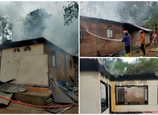 Kebakaran Kembali Landa Tanah Datar, Sebuah Rumah Permanen Rusak Berat Dimamah Sijago Merah