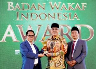 Ďukung Percepatan Sertifikasi Tanah Wakaf, Kementerian ATR/BPN Raih Penghargaan dari BWI Awards