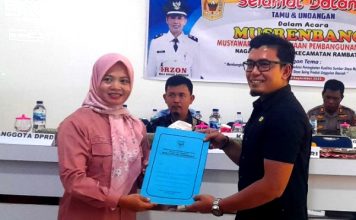 Dihadiri Camat Muhammad Iqbal, Sekretaris Nagari Elza Oktaria Buka Musrenbang Rambatan