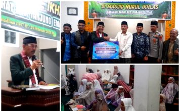 Kunjungi Masjid Nurul Ikhlas PIP, TSR XX Tanah Datar Serahkan Bantuan Dana Hibah Rp. 10,- Juta