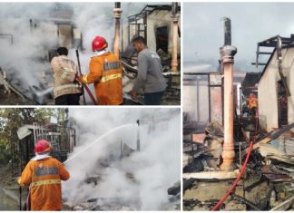 Sijago Merah Kembali Mengamuk, Satu Unit Rumah Semi Permanen di Guguak Malalo Tinggal Puing