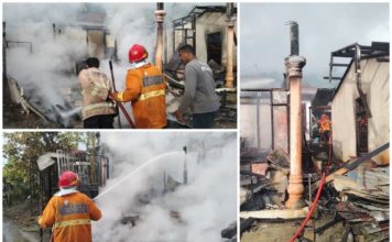 Sijago Merah Kembali Mengamuk, Satu Unit Rumah Semi Permanen di Guguak Malalo Tinggal Puing