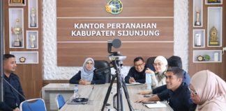 Optimalkan Data Pertanahan, Kantah Sijunjung Ikuti Pendampingan Pengisian Pembagian Wilayah Tugas
