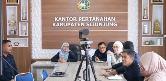 Optimalkan Data Pertanahan, Kantah Sijunjung Ikuti Pendampingan Pengisian Pembagian Wilayah Tugas