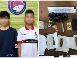 Miliki Lima Paket Ganja Kering, Polisi Tangkap Dua Pria di Tikungan Tugu Semen Padang Silaing Bawah