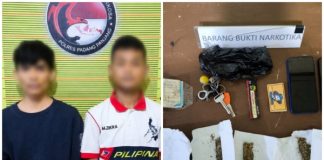 Miliki Lima Paket Ganja Kering, Polisi Tangkap Dua Pria di Tikungan Tugu Semen Padang Silaing Bawah