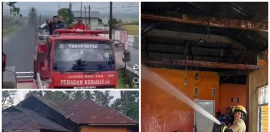Sijago Merah Mengamuk Lagi, Satu Unit Rumah Petani Hangus Terbakar di Simpang Parik Sungai Tarab