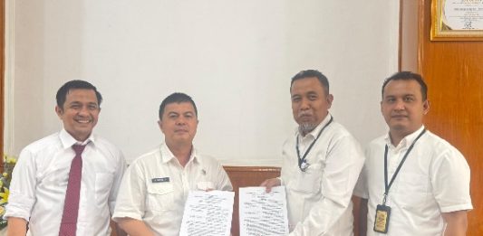 Perkuat Sinergisitas Lintas Sektoral, Kantah Sijunjung Tandatangani PKS dengan Nakertrans Sumbar