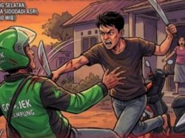 Antar Wanita Tagih Hutang Koperasi, Tukang Ojek Korban Pembacokan Cemburu Buta Mantan Kekasih