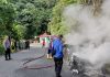 Mobil Grand Livina Alami Nasib Naas, Kendaraan Hangus Terbakar di Jalan Lintas Sumbar-Riau