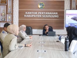 Dukung Pengembangan SDM, Kantor Pertanahan Sijunjung Terima Mahasiswa Magang Unand