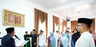 Promosi dan Rotasi Kembali Terjadi, Bupati Eka Putra Lantik Lima Pejabat Manajerial