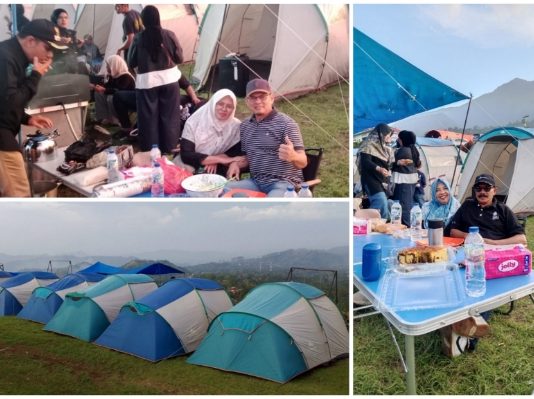 Manfaatkan Masa Libur Akhir Pekan, Keluarga Besar Puskesmas Limakaum I Camping di Batu Dindiang