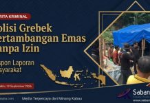 Tindaklanjuti Laporan Masyarakat, Polisi Grebek Pertambangan Emas Tanpa Izin