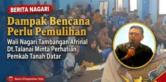Buka Musrenbang Tambangan, Wali Nagari Afrinal Dt.Talanai Sampaikan Harapan Masyarakatnya