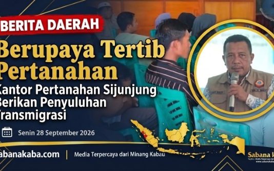 Dorong Tertib Pertanahan, Kantor Pertanahan Sijunjung Laksanakan Penyuluhan Transmigrasi