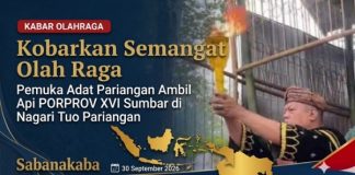 Kobarkan Semangat Olah Raga, Api PORPROV XVI Sumbar 2026 Diambil di Nagari Tuo Pariangan