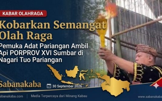 Kobarkan Semangat Olah Raga, Api PORPROV XVI Sumbar 2026 Diambil di Nagari Tuo Pariangan