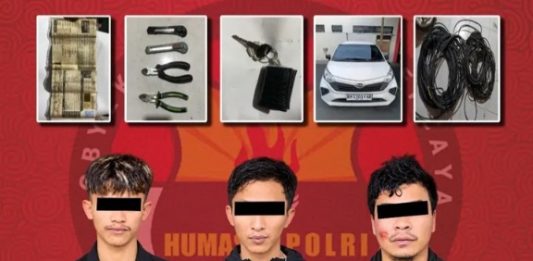 Berawal dari Kecurigaan Warga, Polisi Ringkus Tiga Orang Terduga Pencurian Kabel Tower
