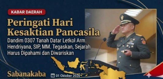 Peringati Hari Kesaktian Pancasila, Dandim 0307 Hendriyana: Sejarah Harus Dipahami dan Diwariskan