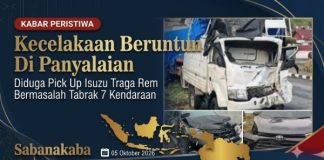 Kecelakaan Beruntun di Panyalaian, Diduga Isuzu Pick Up Traga Rem Bermasalah Tabrak Tujuh Kendaraan
