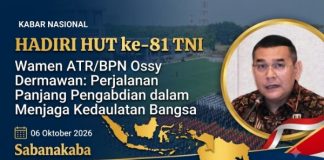 Hadiri HUT ke-81 TNI, Wamen Ossy: Perjalanan Panjang Pengabdian dalam Menjaga Kedaulatan Bangsa
