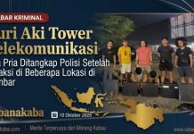 Curi Aki Tower Telekomunikasi, Dua Pria Ditangkap Polisi Setelah Beraksi di Beberapa Lokasi di Sumbar