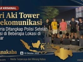 Curi Aki Tower Telekomunikasi, Dua Pria Ditangkap Polisi Setelah Beraksi di Beberapa Lokasi di Sumbar