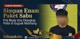 Miliki Enam Paket Sabu, Seorang Lelaki Muda Usia Ditangkap Polisi di Guguak Malintang