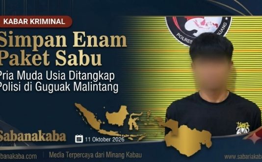 Miliki Enam Paket Sabu, Seorang Lelaki Muda Usia Ditangkap Polisi di Guguak Malintang