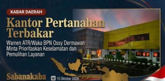 Kantor Pertanahan Terbakar, Wamen Ossy Minta Prioritaskan Keselamatan dan Pemulihan Layanan