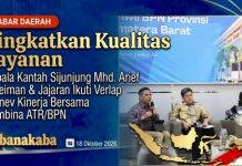 Tingkatkan Kualitas Layanan, Jajaran Kantah Sijunjung Ikuti Verlap Monev Kinerja Bersama Tim Pembina ATR/BPN