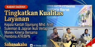 Tingkatkan Kualitas Layanan, Jajaran Kantah Sijunjung Ikuti Verlap Monev Kinerja Bersama Tim Pembina ATR/BPN