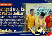 Peringati HUT ke 62 Partai Golkar, Ketua DPD Anton Yondra Ajak Kader Tingkatkan Semangat Kebersamaan