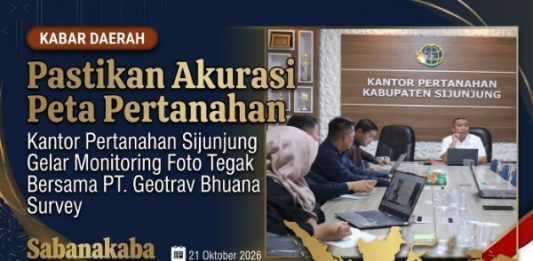 Pastikan Akurasi Peta Pertanahan, Kantah Sijunjung Gelar Monitoring Foto Tegak Bersama PT Geotrav Bhuana Survey