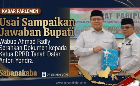 Wabup Sampaikan Jawaban Bupati, Banggar dan TAPD Akan Bahas Ranperda APBD TA 2027